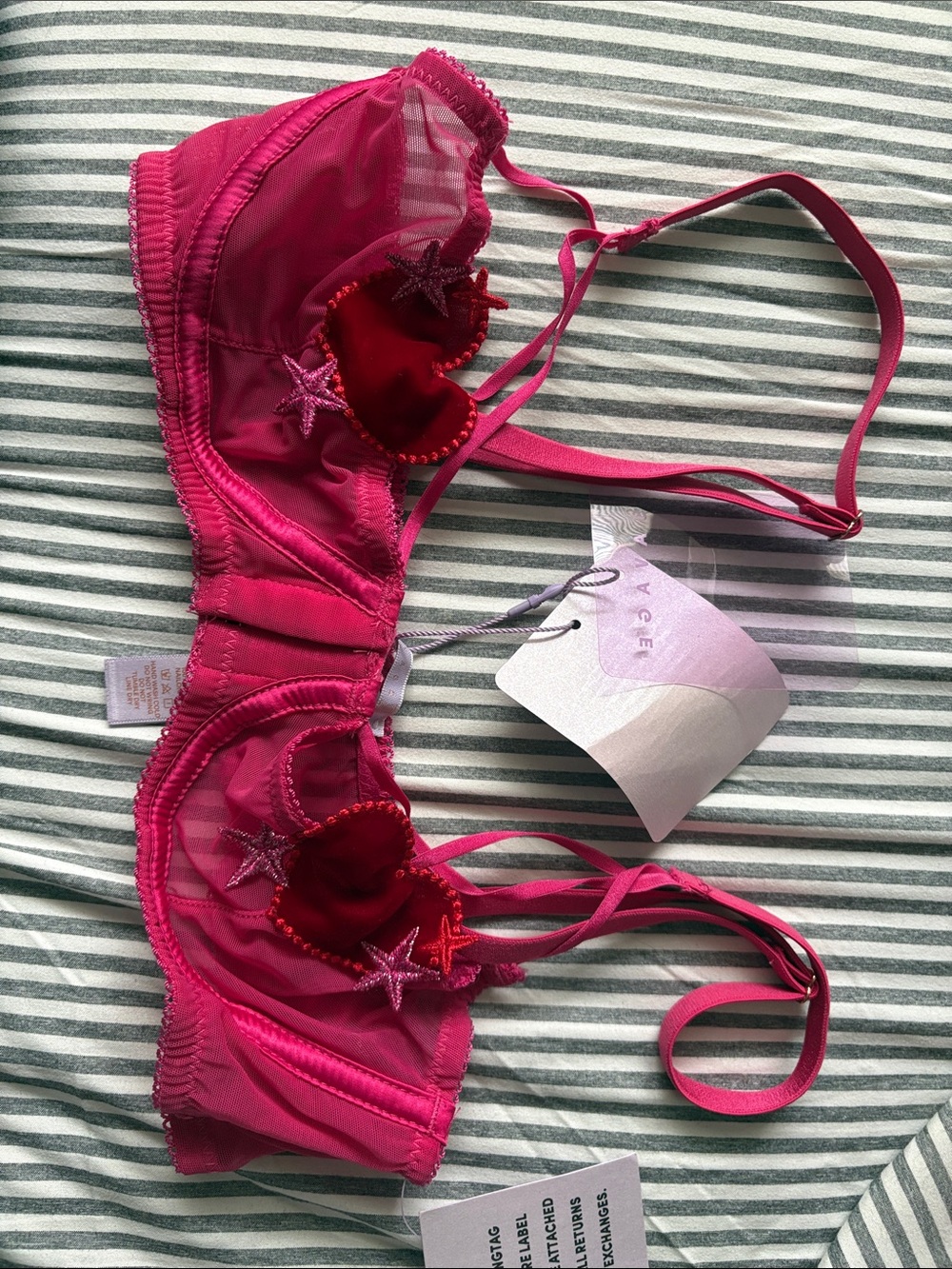 Hot pink fun Fenty bra
